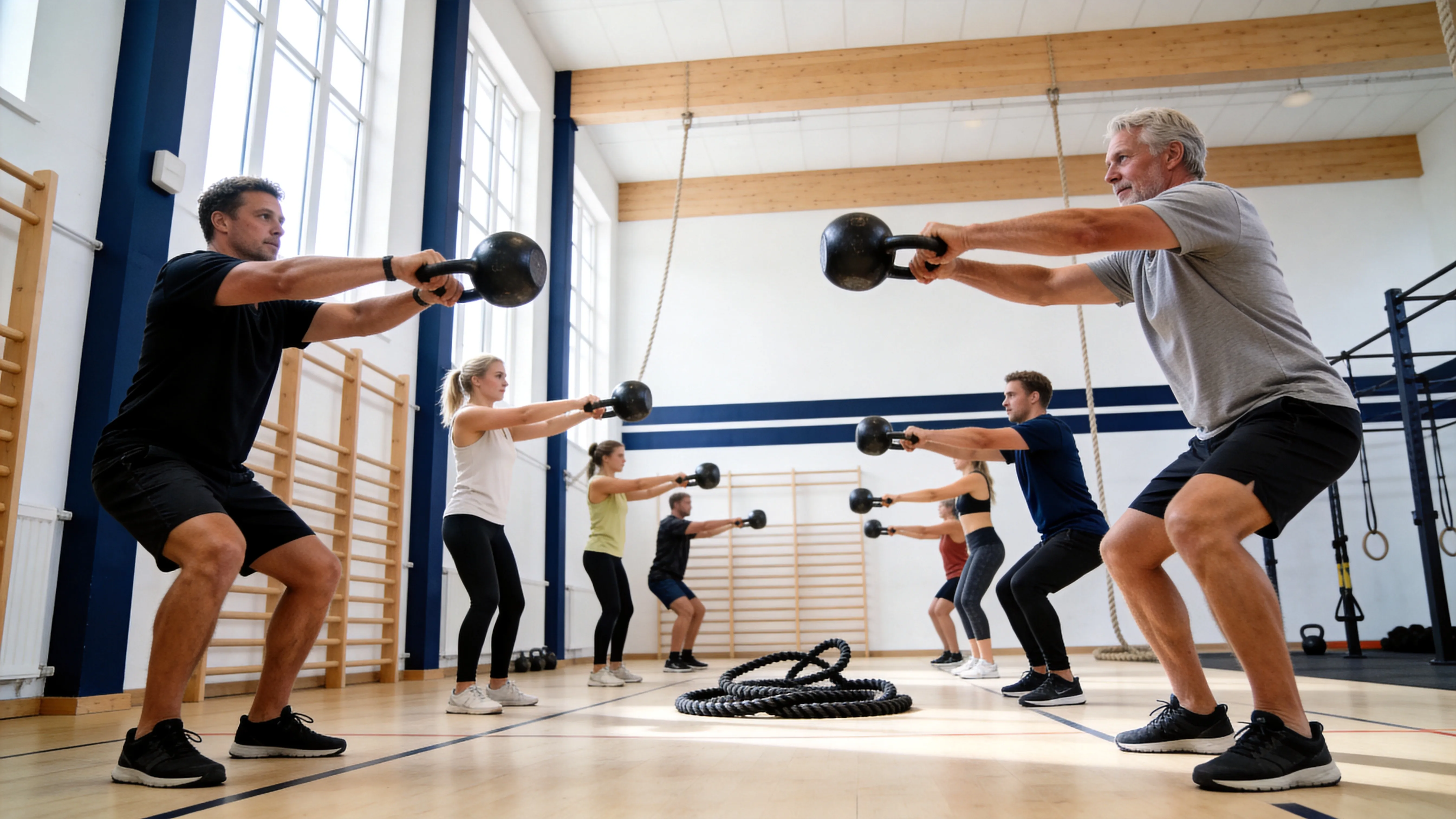 Funktionel træning i lyse rammer hos Fitness Aalborg